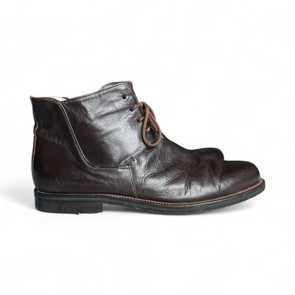 Galizio Torresi made in Italy Men's Brown Leather Ankle Boots Sz 42.5